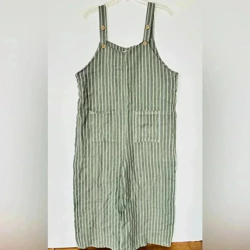 Tempo Paris 100% Italian Linen Romper Jumpsuit - Picture 1 of 8